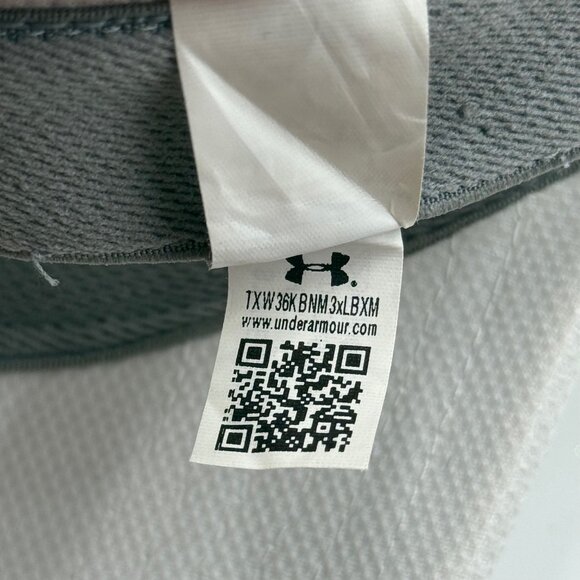 Under Armour UA Blitzing Cap Flex Hat White & Orange Mens Size L/XL Stretch Fit - Picture 9 of 12